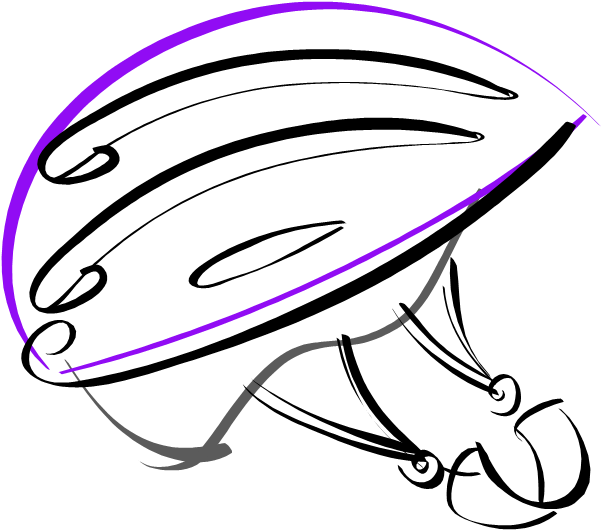 Clip Art Bike Helmet Graphic - Helmet For Bike Drawing (622x548)