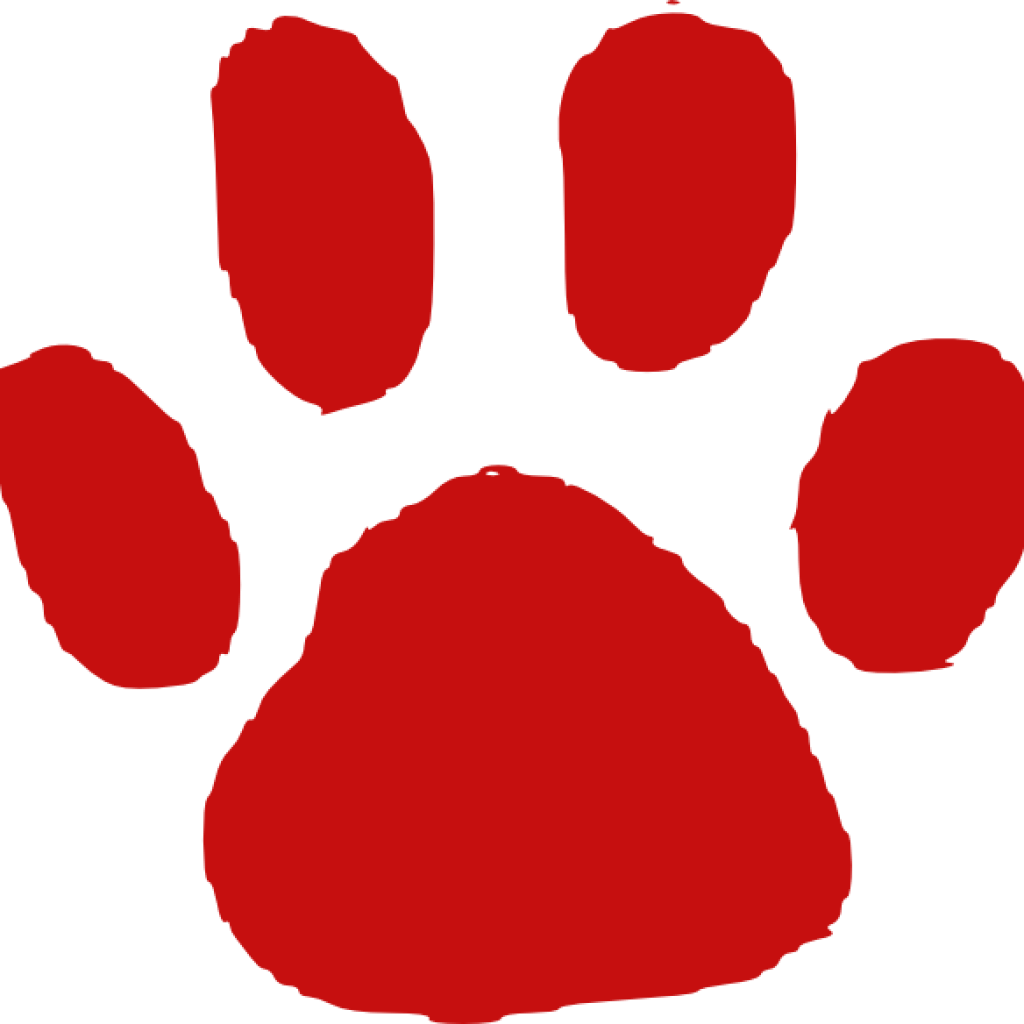 Red Paw Print Red Paw Print Clip Art At Clker Vector - Lime Green Paw Print (1024x1024)