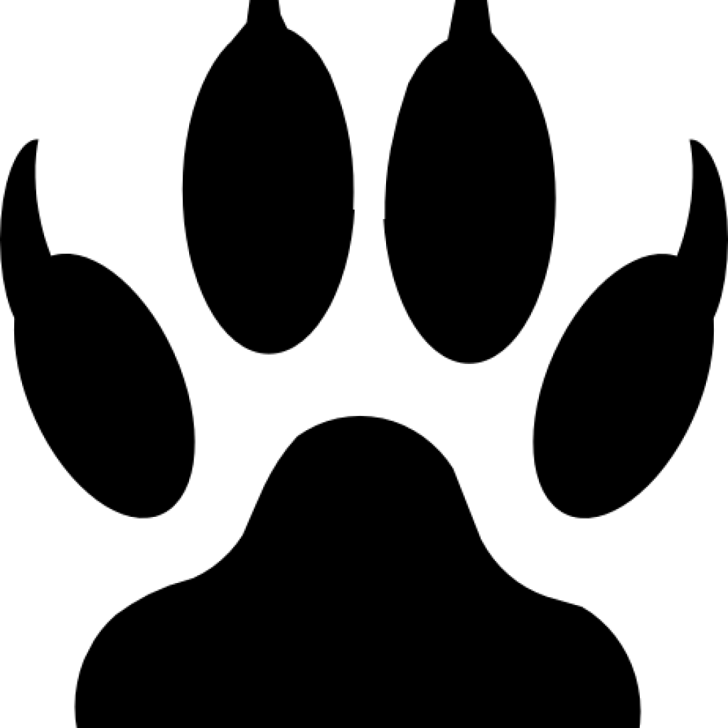 Bear Paw Clip Art Grizzly Bear Paw Print Clipart Clipart - Garras De Tigre Png (1024x1024)