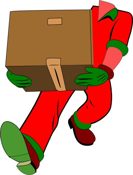 Moving Man Without Head - Clip Art (450x592)