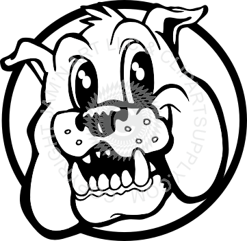 Bulldog Face Png - Friendly Bulldog Mascot Clipart (361x351)