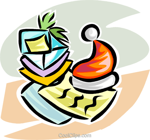 Santa Hat And A Letter/list Royalty Free Vector Clip - Illustration (480x449)