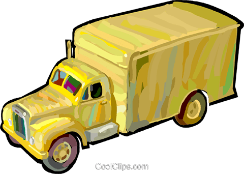 Moving Truck Royalty Free Vector Clip Art Illustration - Truck (480x342)