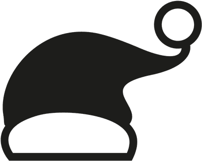 Picture Library Library Cap Vector Silhouette - Silhouette Santa Hat Clipart (512x512)