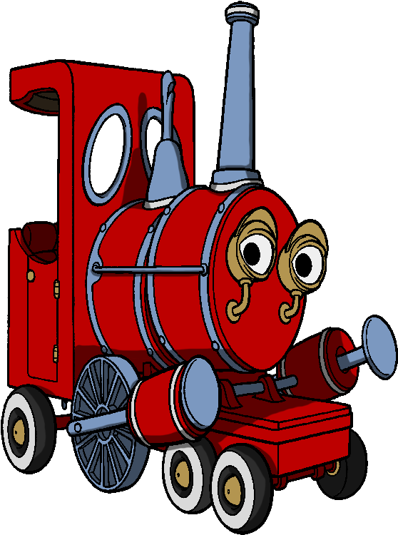 The Magic Roundabout Train V1 Right View By Alexartchanimte7 - Thomas The Tank Engine (567x794)