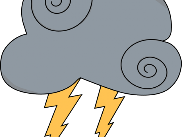 Thunderstorm Clipart Lightning Bolt - Cloud (640x480)