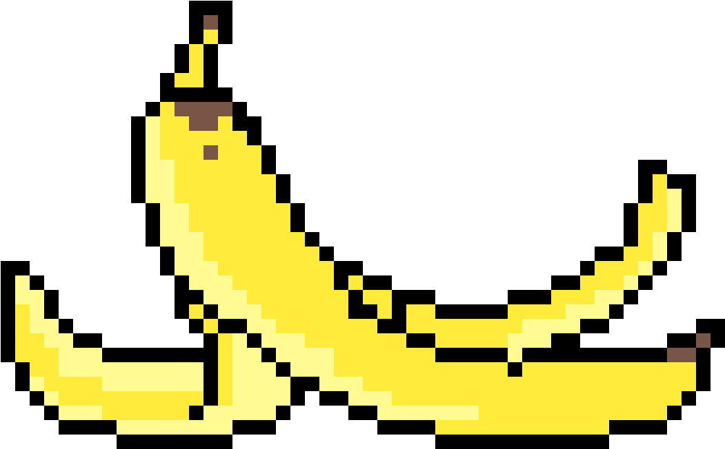 Banana Peel - Banana Skin Pixel Art (1092x1176)