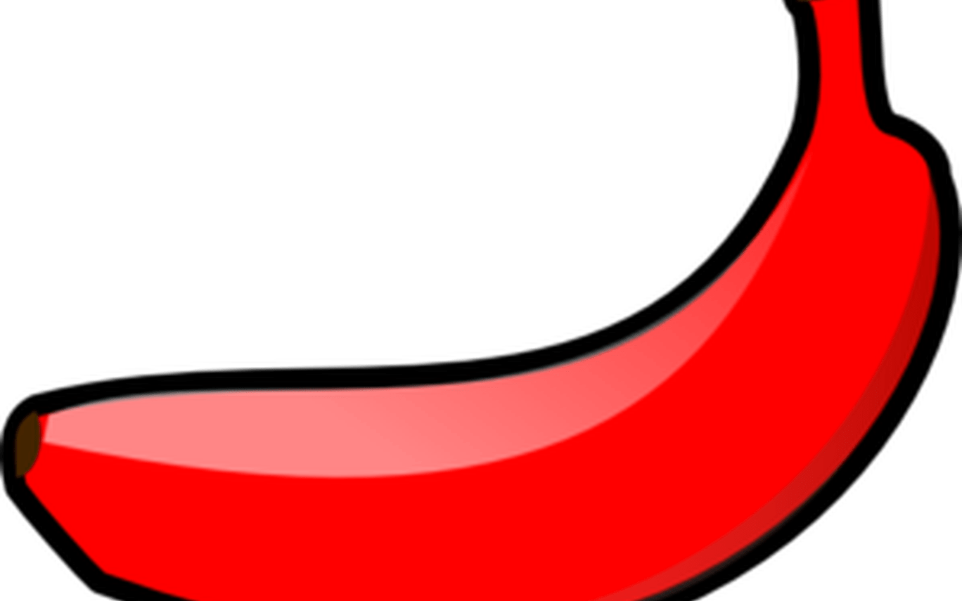 Peel Open Free Banana Clip Art Ibytemedia - Clip Art Red Banana (1368x855)