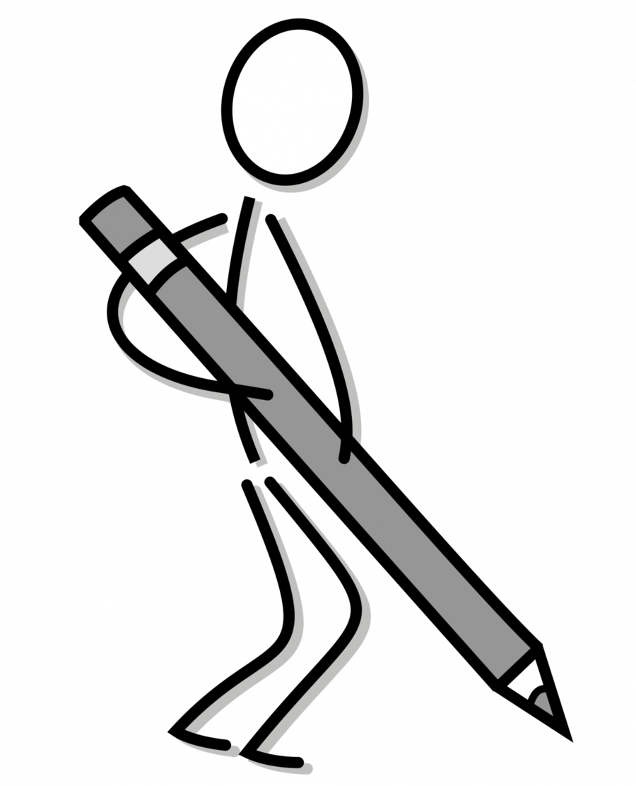 Download Stick Person Writing Transparent Clipart Stick - Writing Clipart Stick Figure (900x1112)