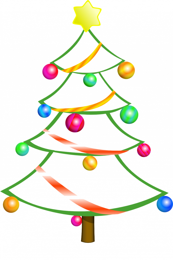 Medium Size Of Christmas Tree - Simple Christmas Tree Clip Art (728x1091)