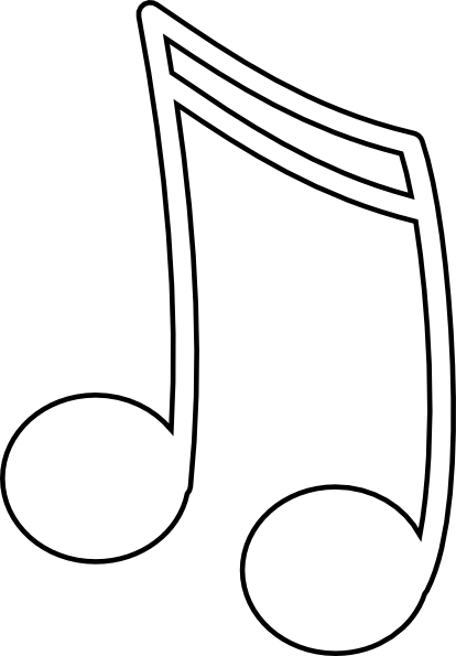 Nota Musical Png Blanco (414x595)