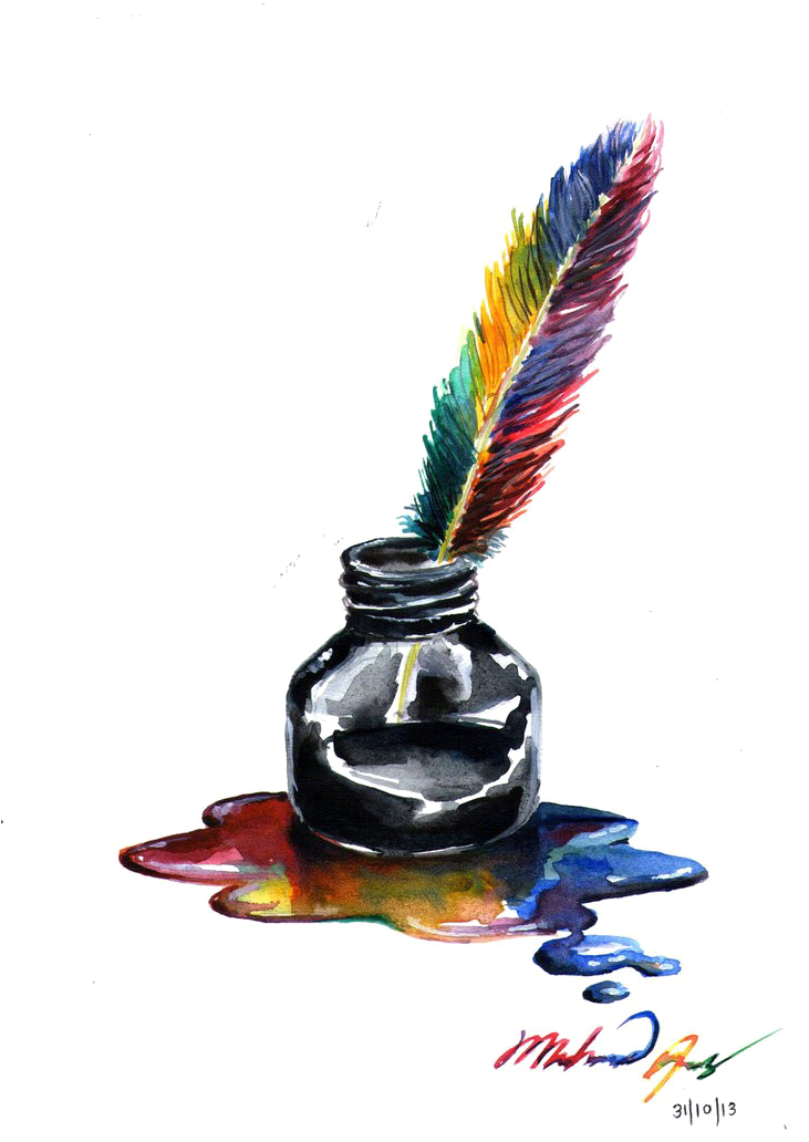 Ink Pot Png Pic - Ink Pot Png (737x1085)