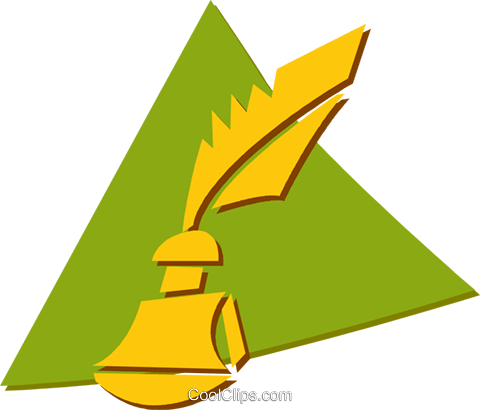 Bottle Of Ink And Feather Pen Royalty Free Vector Clip - Illustration (480x410)