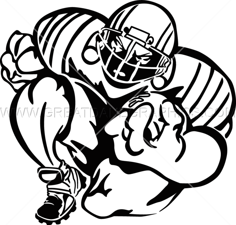 Football Player Run - Illustration (825x786)