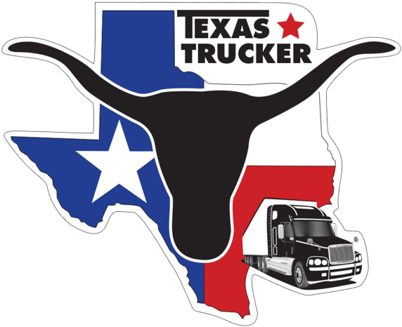 Texas Trucker Decal - Texas (600x600)