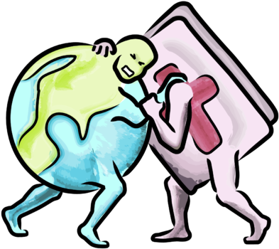 Image Bible Wrestling The World Bible Clip Art - Spiritual Warfare Clipart (400x356)