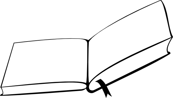 Mgsloan Open Book From Above Clip Art - Open Book Clip Art (600x340)