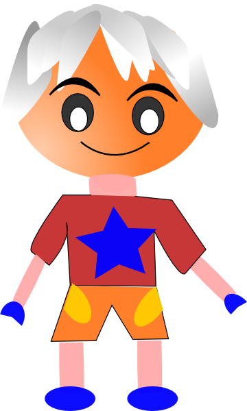 White Hair Cartoon Character Clip Art - Cartoon Character With White Hair (360x600)