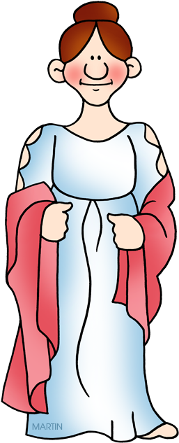 Marten Clipart Kind Person - Ancient Greek Women Clipart (283x648)