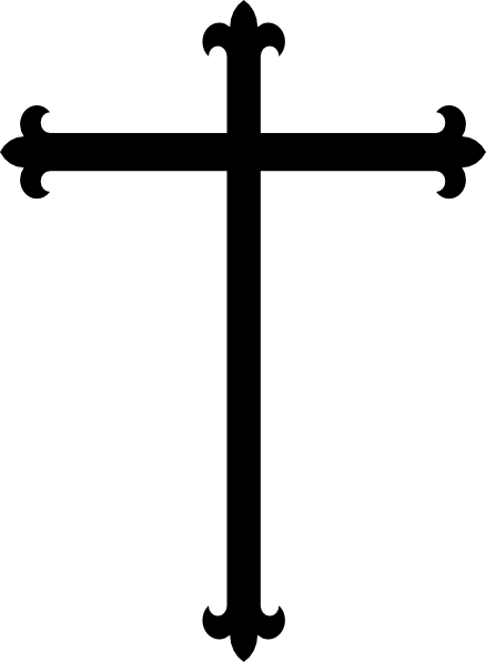 Fancy Cross Clipart - Black Cross Png (438x597)