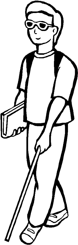 Coloring Book Healing The Blind Near Jericho Bible - Coloring Picture Of Blind (600x837)