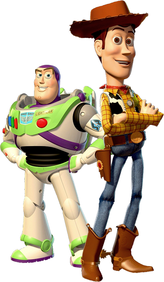 Toy Story Clipart Transparent - Toy Story Woody And Buzz Png (539x924)
