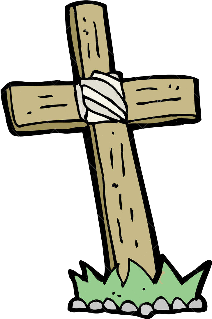 Worship Leaders - Wooden Cross Cartoon (732x1102)