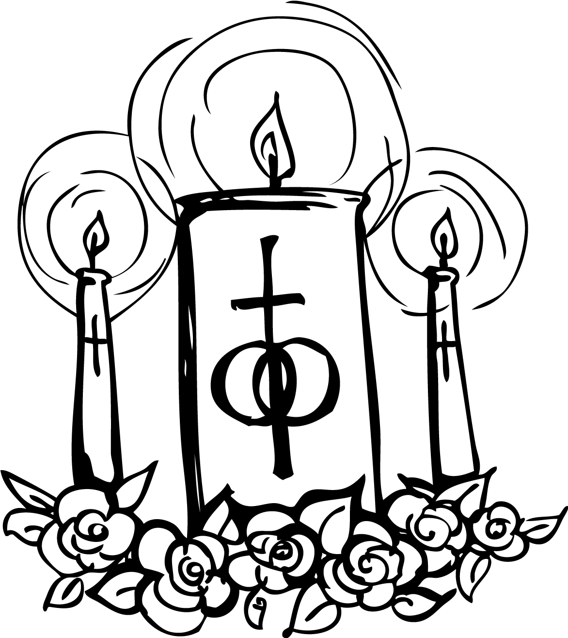Catholic Church Catholicism Wedding Clip Art - Wedding Candle Clip Art (1171x1584)