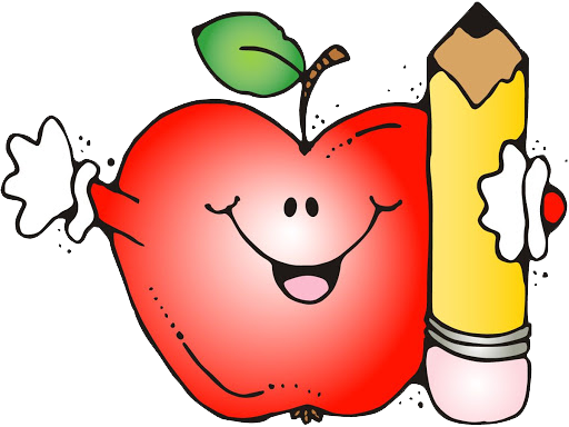 Brookside Christian Elementary School Serves Students - Pencil Apple Clip Art (512x384)