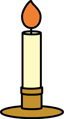 Candle - Candle With Candle Holder Clipart (265x488)