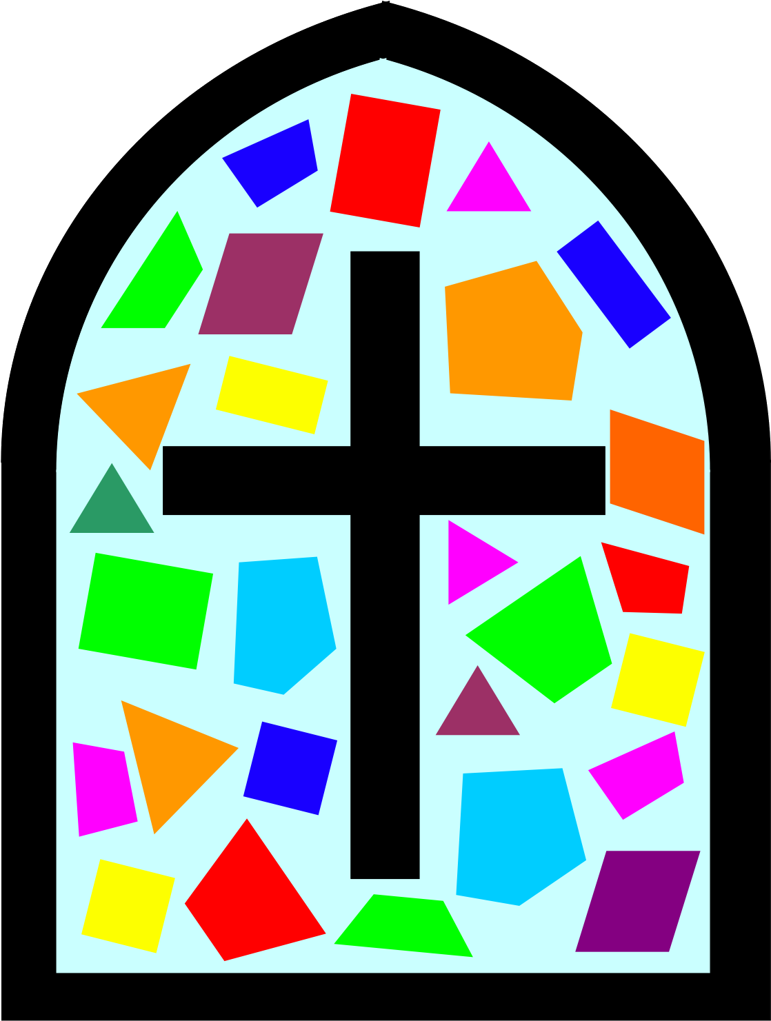 Stained Glass Clipart - Stained Glass (1224x1584)