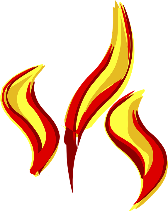 Pentecost Is June 4 Wear Red To Church - Cartoon Flames Transparent (571x717)