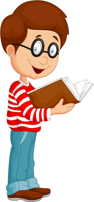 Christ Appears To Mary Magdalene - Cartoon Kids Reading Books (374x703)