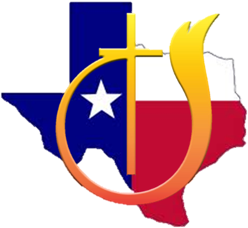 Church Of God Texas - State Of Texas Outline With Flag (360x340)
