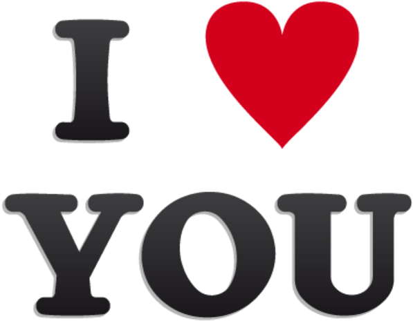 Love U-clip Art - Love You For Him (600x600)