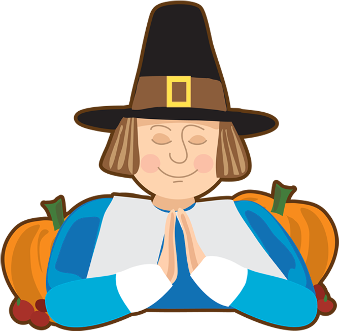 Transparent Thanksgiving Pilgrim Picture - Prayer (850x835)