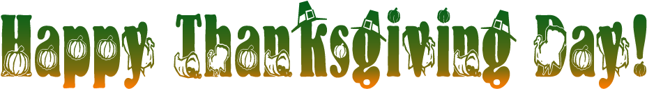 Thanksgiving Free Clip Art - Thanksgiving Font (960x145)