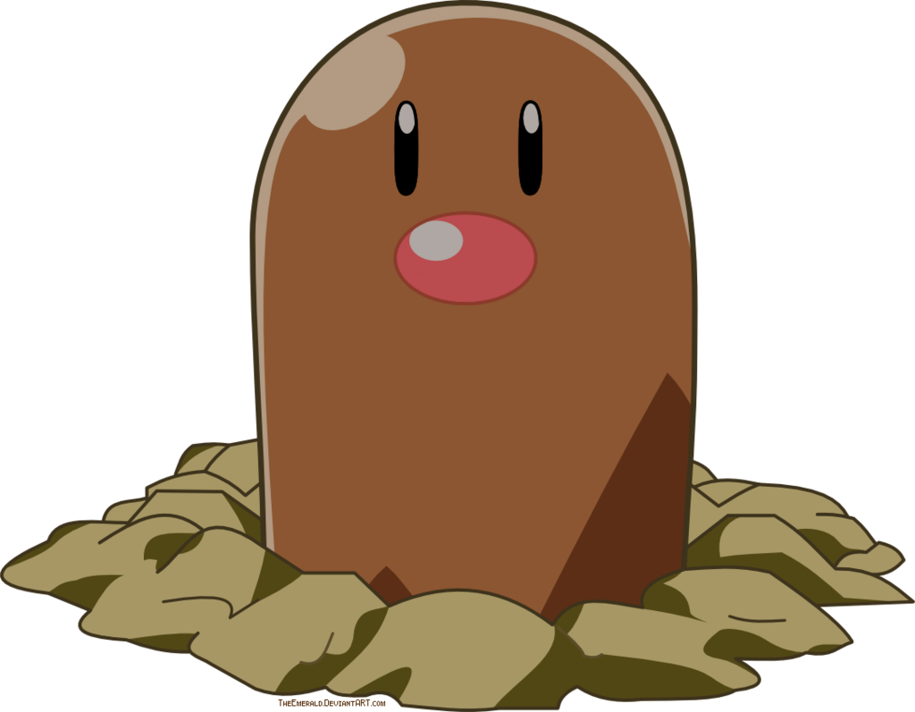 Free Diglett Pokemon Vector By Emerald Stock-d6tjzzx - Diglett Pokemon Png (1024x797)