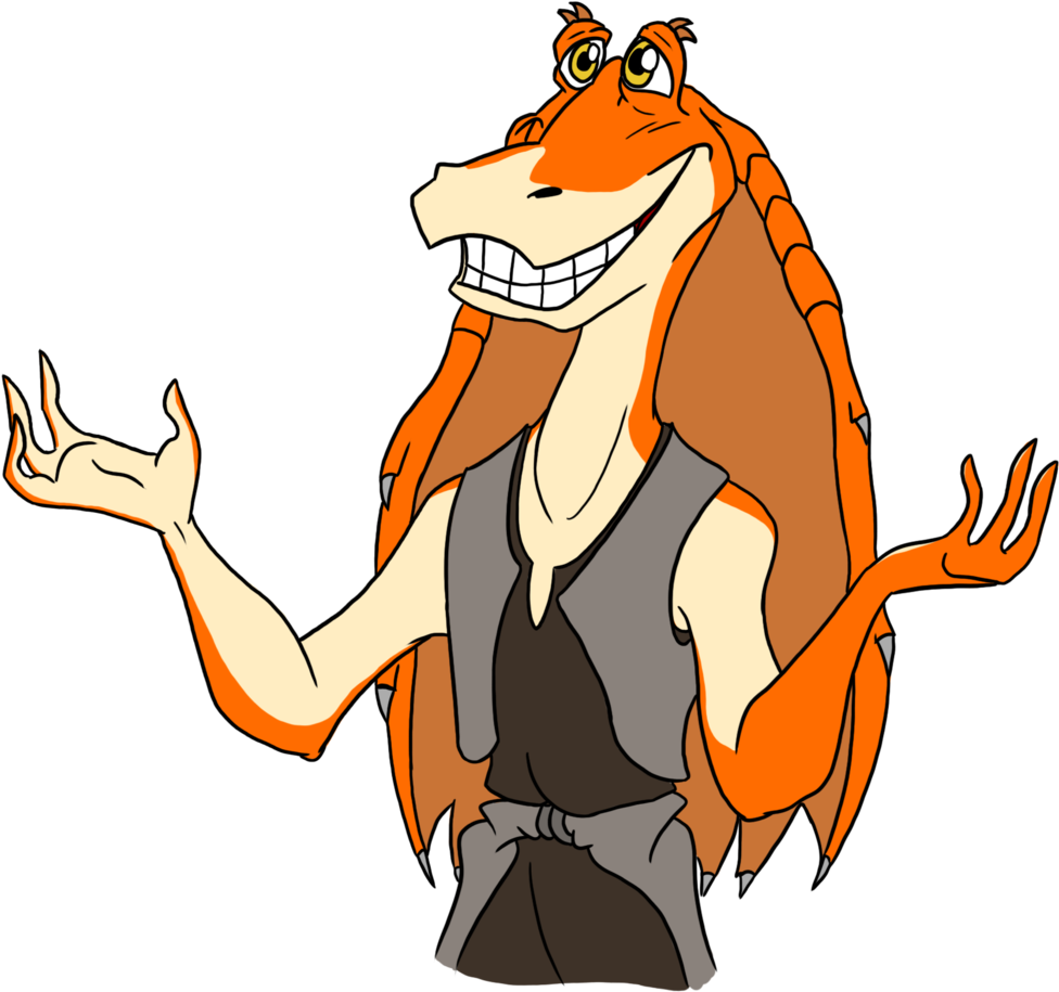 Jar Jar Binks By Birdy-papa - Jar Jar Binks Caricature (1024x955)
