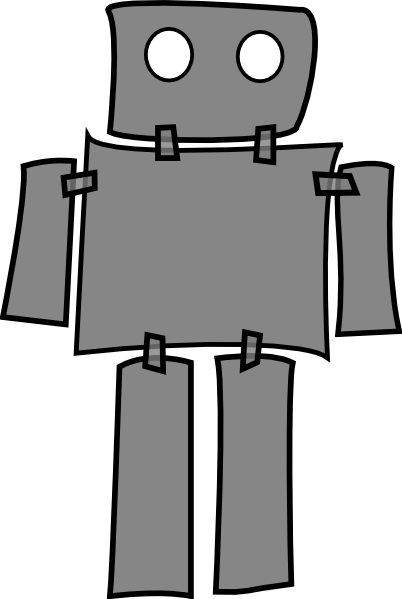 Clip Art Robot Clipart Image - Simple Robot Clipart (402x599)