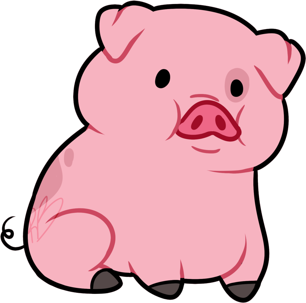 Pig Outline Cliparts - Cartoon Pig (1280x1280)