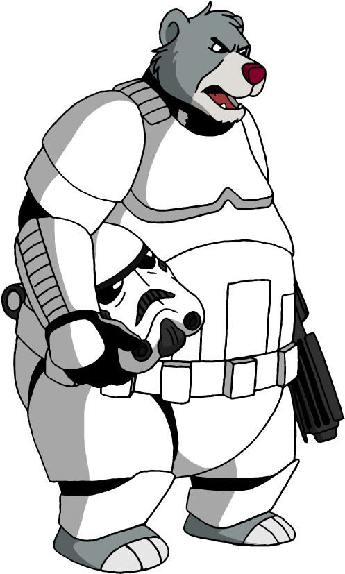 Stormtrooper Baloo By Lionkingrulez On Deviantart - Jungle Book Baloo Png (547x863)
