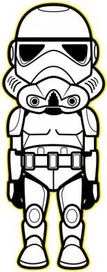 Stormtrooper - Star Wars Characters Sticker (370x462)