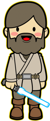 Obi Wan - Star Wars Kawaii Png (370x462)