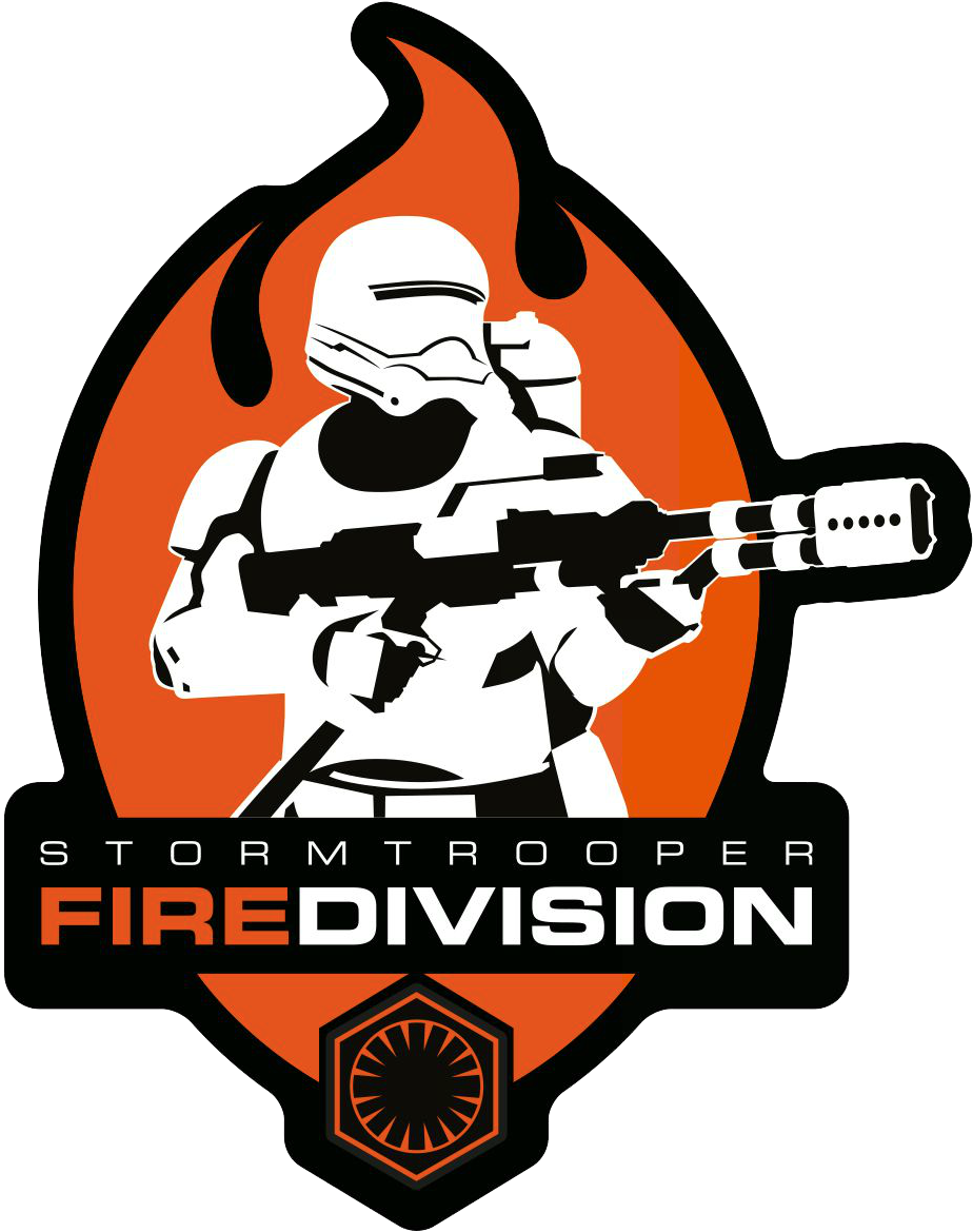 Fo Stormtrooper Fire Division - Star Wars The Force Awakens Stickers (972x1225)