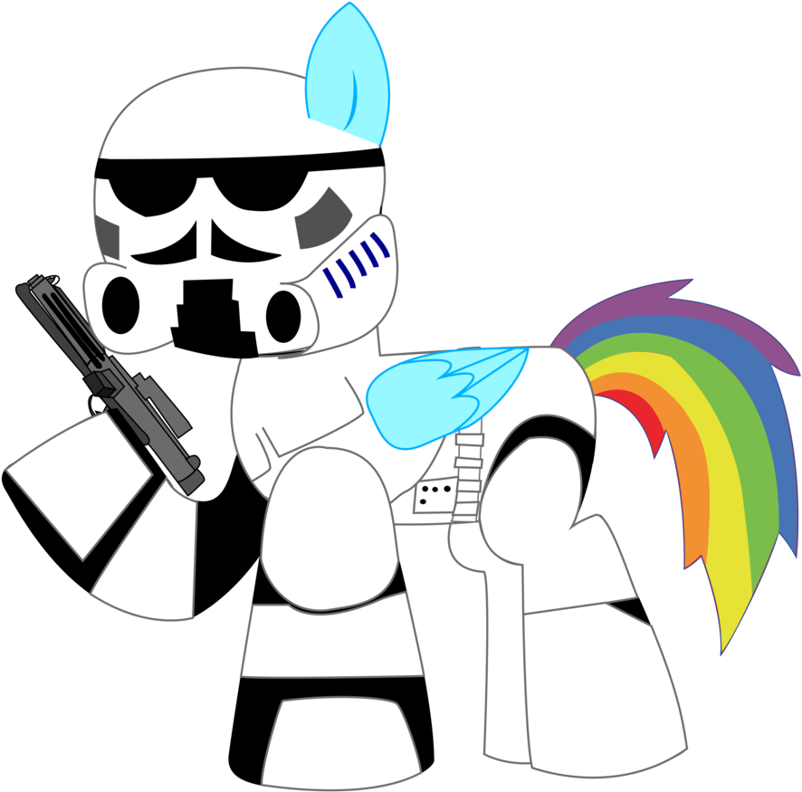Rainbow Dash As A Stormtrooper In Star Wars By Ejlightning007arts - Rainbow Dash Star Wars (901x887)