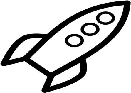 Coloring Trend Medium Size Star Wars Ship Coloring - Rocket Black And White (476x333)
