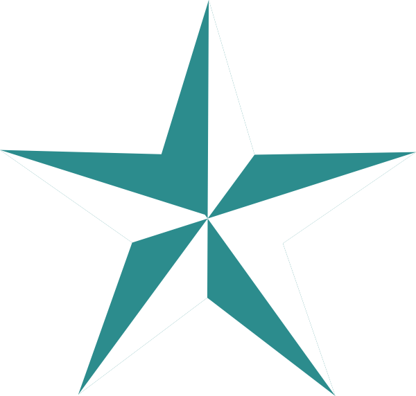 Teal Stars Clipart - Texas Star Clip Art (600x572)