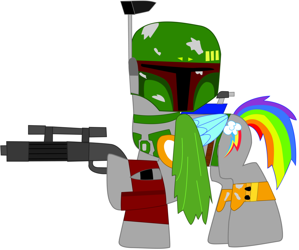 Rainbow Dash As Boba Fett In Star Wars By Ejlightning007arts - Boba Fett Rainbow Dash (977x817)