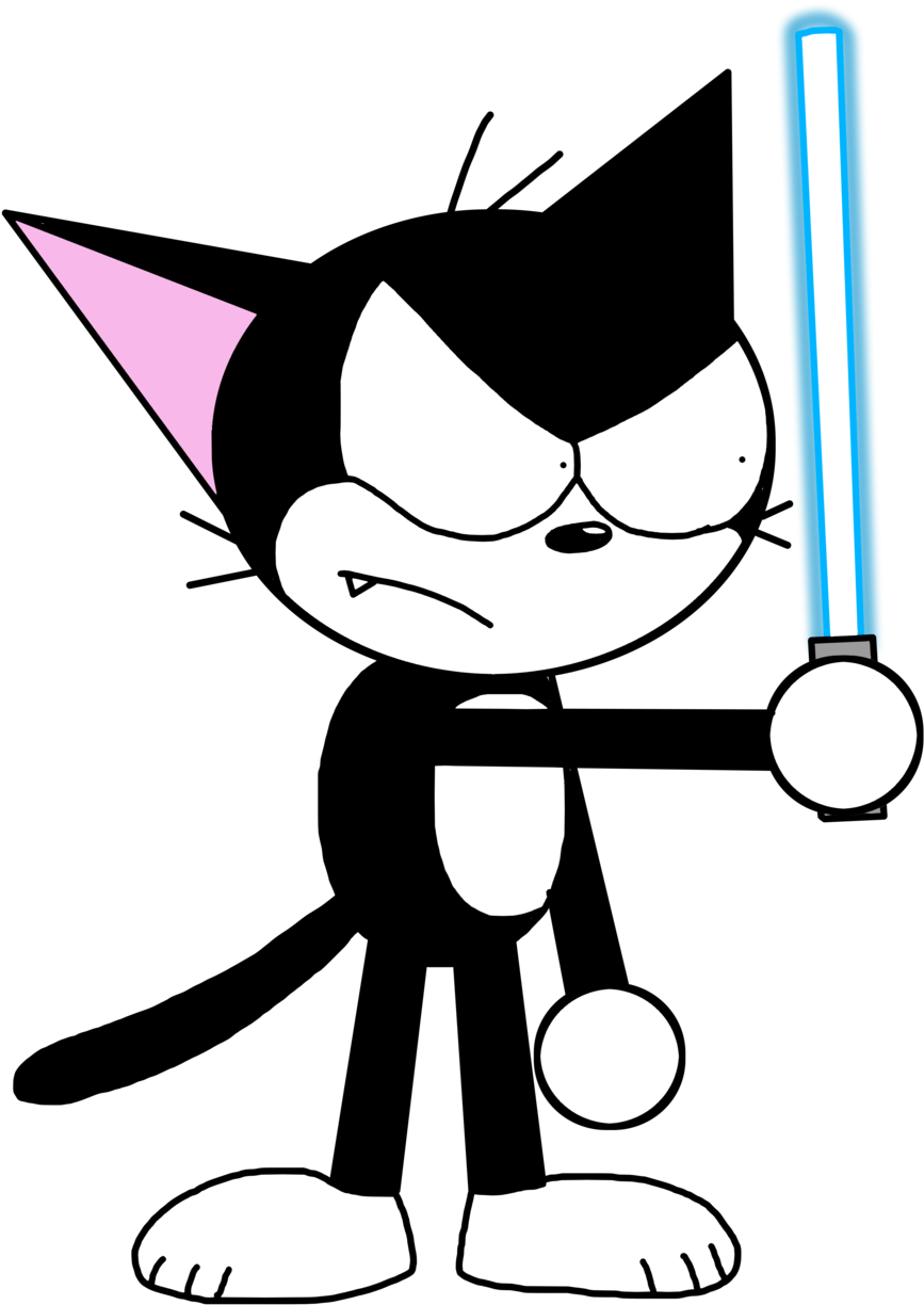 Cyborg Kuro-chan With Lightsaber By Marcospower1996 - Cyborg (1600x1600)